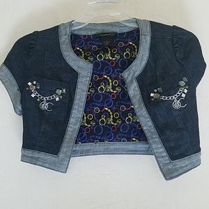 Dark Blue Rocawear Jeans Cropped Jacket